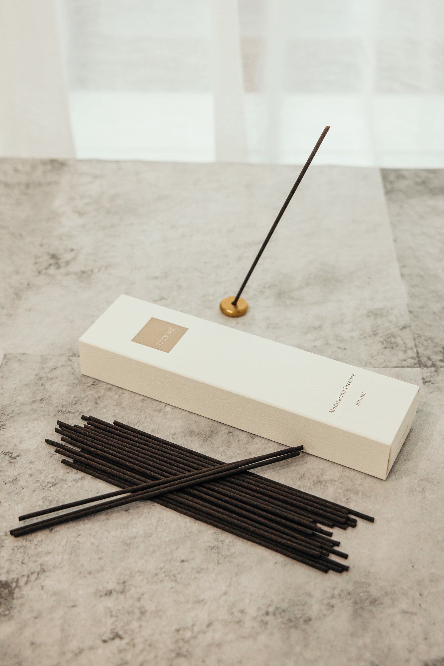 TODEARÉ Meditation Incense HINOKI 12g・香立付・Low Smoke Type